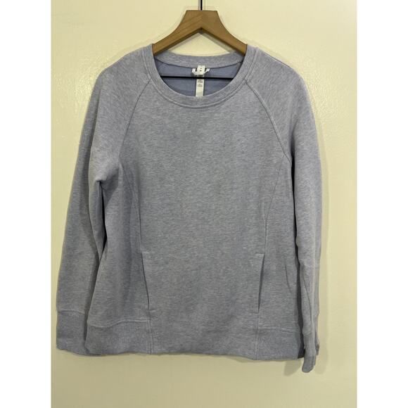 Lululemon Back To It Crew Cotton Fleece Sweatshirt 8 Periwinkle Purple Workout - Picture 1 of 14